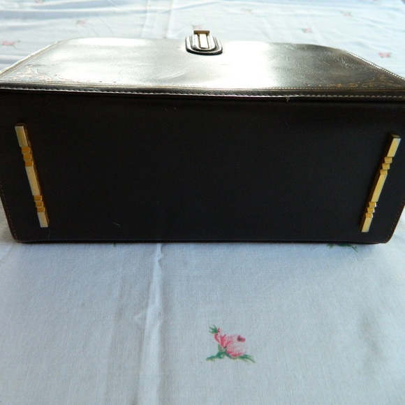 Vintage 1950s Spanish Leather Doctor Bag Purse - Picture 2 of 8